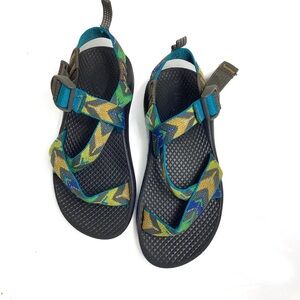 Chaco Kids Sandals with Blue and Yellow Straps